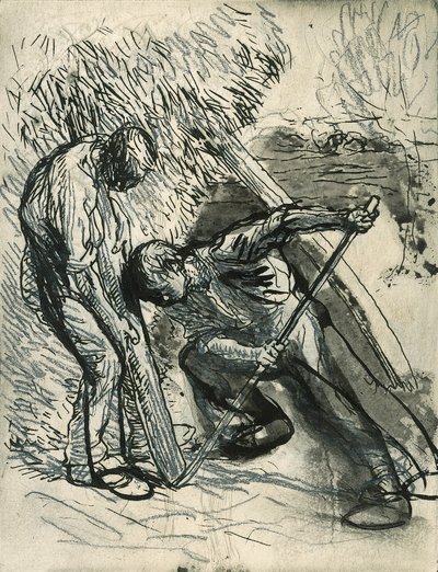 Propping the Rick, c.1900 by George Clausen
